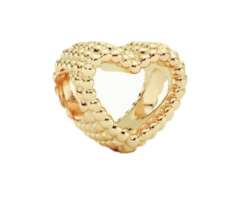 Charms Sterlingsilber 925 - Gold - Herzform