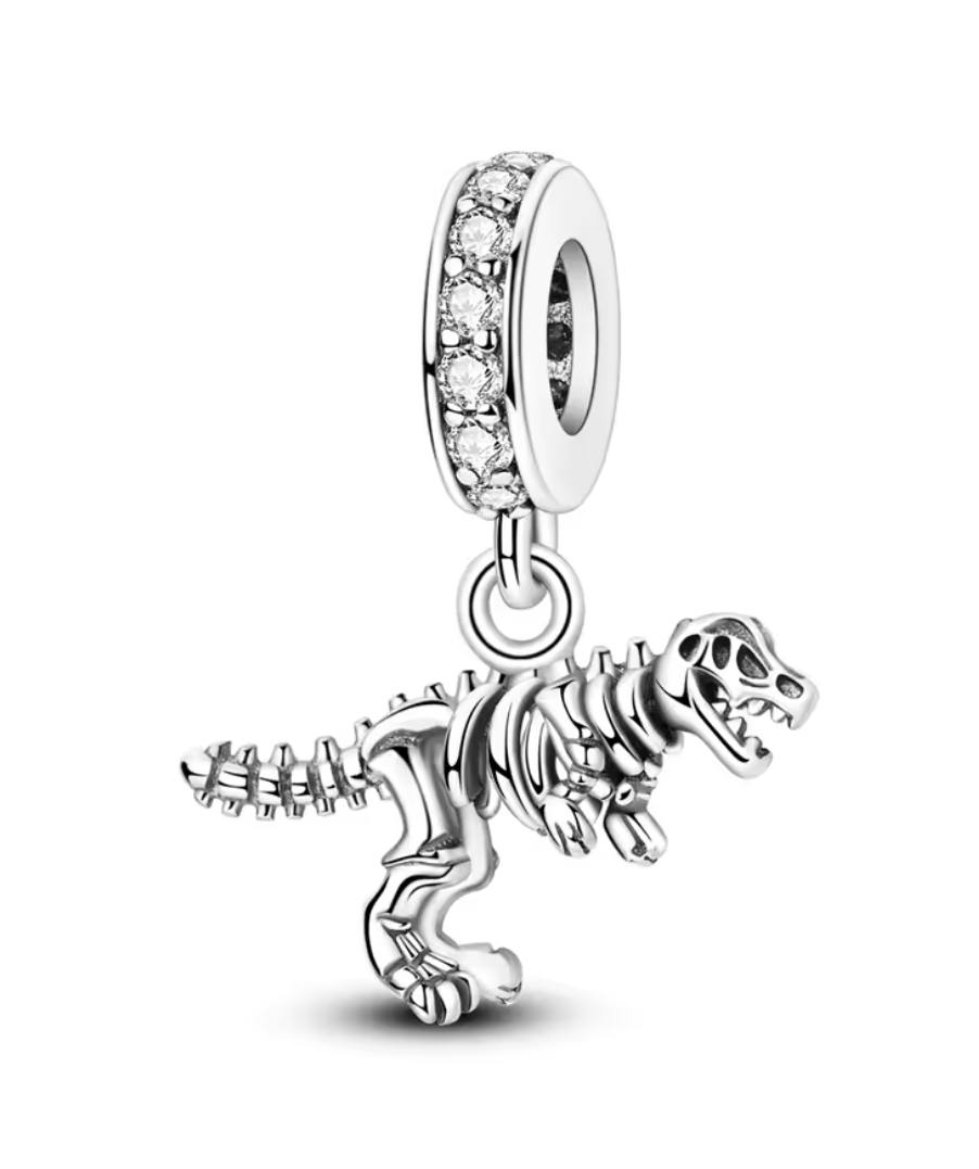Charms Sterlingsilber 925 - Dinosaurier - 25er Sterlingsilber mit Zirkonia