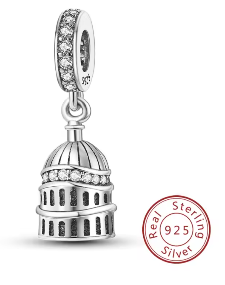 Charms Sterlingsilber 925 - Capitol Building - Wahrzeichen aus 925er Sterlingsilber