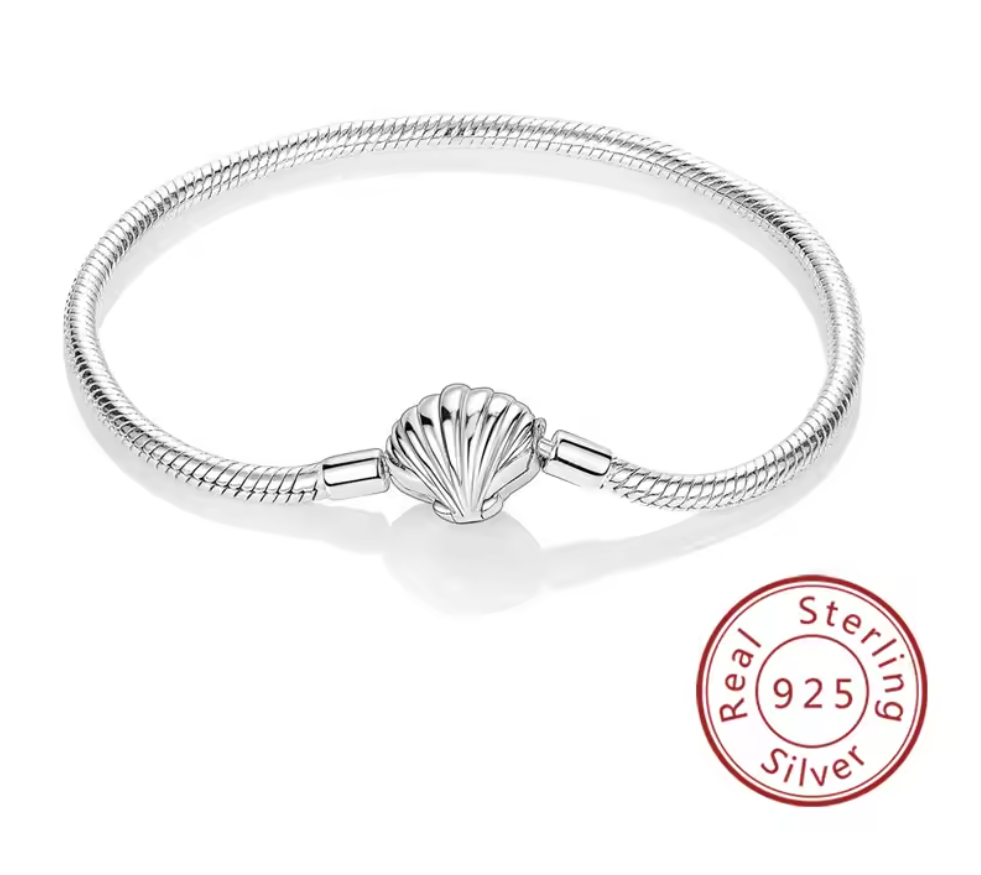 Armband Sterlingsilber 925 - Muschelglanz – 925er Sterlingsilber mit Muschelverschluss