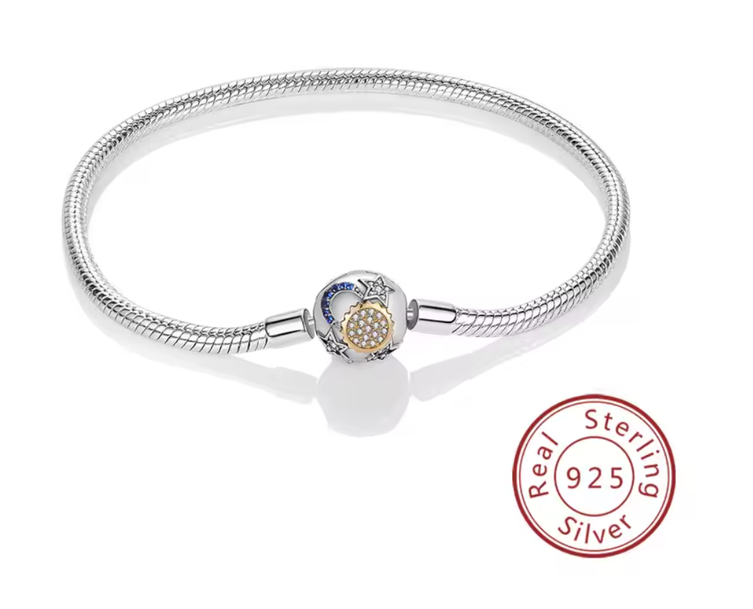 Armband Sterlingsilber 925 - Sternennacht – mit Sonne, Mond & Sterne-Design