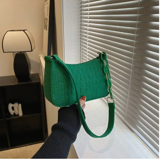 Retro Damen Schultertasche 2024 – Kleine quadratische Handtasche, elegant & minimalistisch, Unterarmtasche, Casual & Fashion Bag, 4 Farben