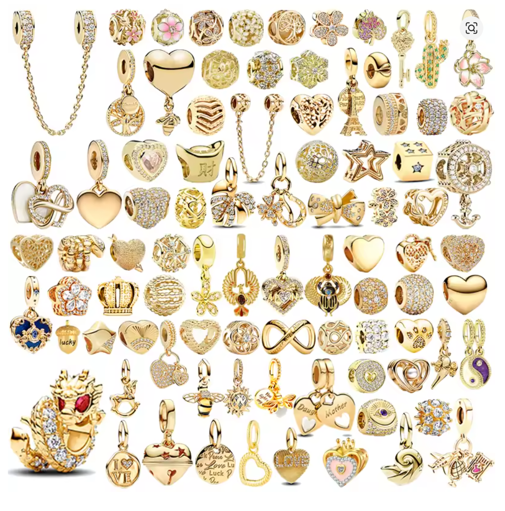 Charms Sterlingsilber 925 - Gold Kollektion