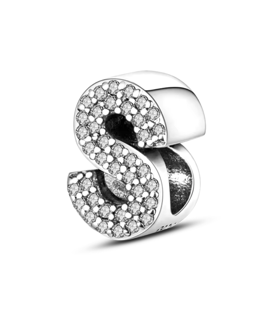 Charms Sterlingsilber 925 - Buchstaben - S - 925er Sterlingsilber mit funkelnden Zirkonia