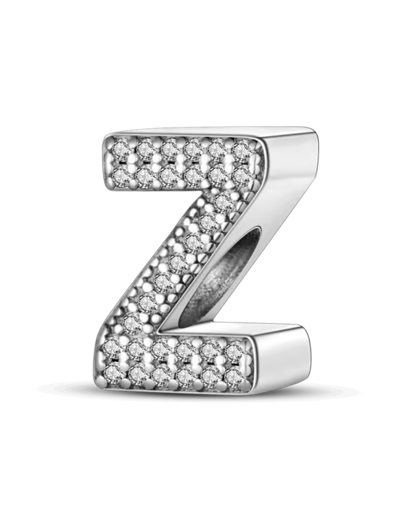 Charms Sterlingsilber 925 - Buchstaben - Z - 925er Sterlingsilber mit funkelnden Zirkonia