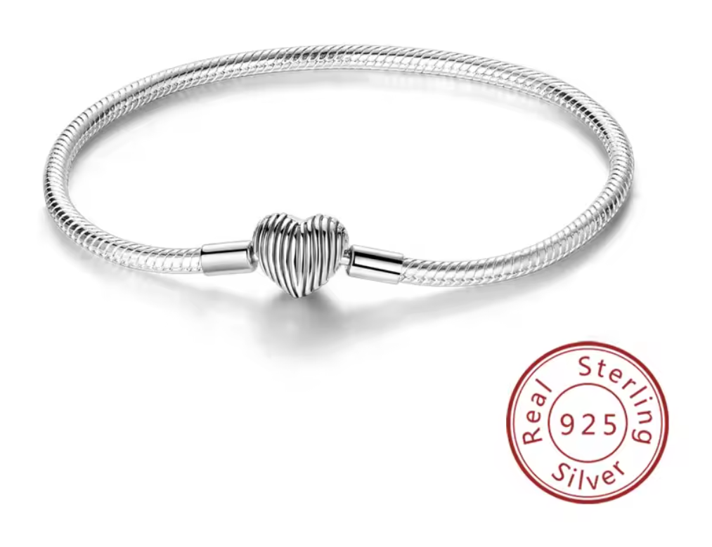 Armband Sterlingsilber 925 - Herzverschluss