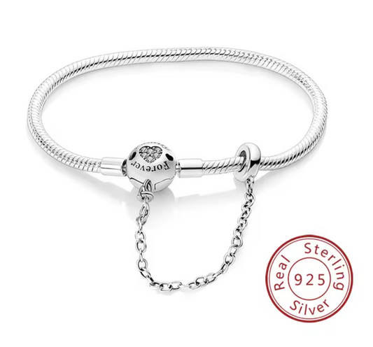 Armband Sterlingsilber 925 - Forever Love – 925er Sterlingsilber mit Herz & Gravur