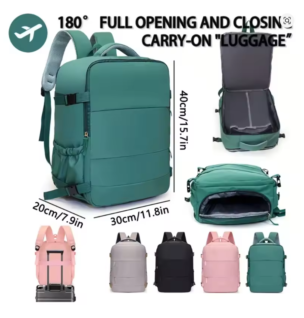 Boarding Rucksack 40x30x20 cm – Handgepäck für EasyJet & Wizz Air, Laptopfach, leicht, großes Volumen, multifunktionale Reisetasche, Freizeit & Business, 5 Farben