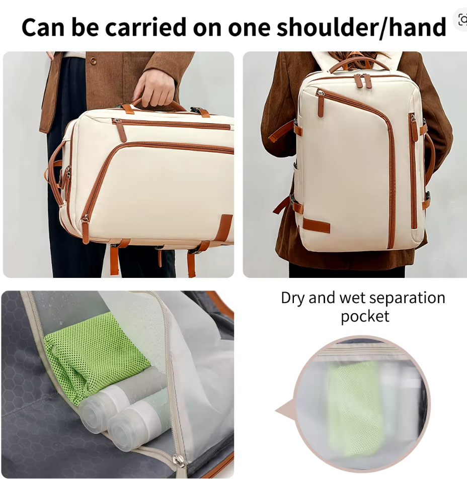 Rucksack Unisex 44x30x16 cm – Business Laptop Rucksack, große Kapazität, leicht & robust, Schulrucksack Studenten, Freizeit & Outdoor Reisetasche, 4 Farben