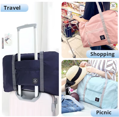 Faltbare Reisetasche 42x28x13 cm – Leichte Reise-Aufbewahrungstasche, Handgepäck & Bordtasche, große Kapazität, Picknick & Umzugstasche, platzsparend, 5 Farben