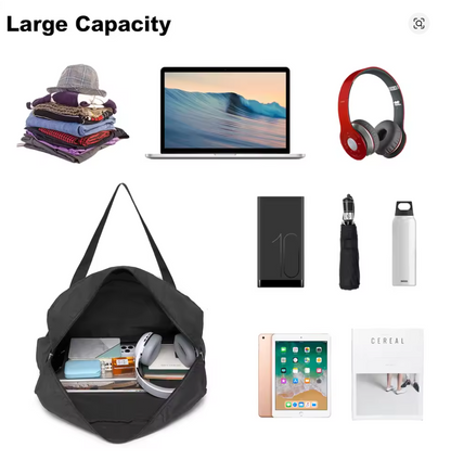 Kono Faltbare Handgepäck Tasche 45x32x14 cm – Leichte Nylon Reisetasche für Flugzeug, kompakt & strapazierfähig, Bordtasche & Travel Bag, 3 Farben