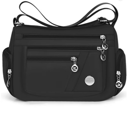 Damen Umhängetasche 25x19x10 cm – Nylon Handtasche aus Oxford-Stoff, leicht & robust, Schultertasche mit mehreren Fächern, Freizeit & Reisetasche, verschiedene Farben