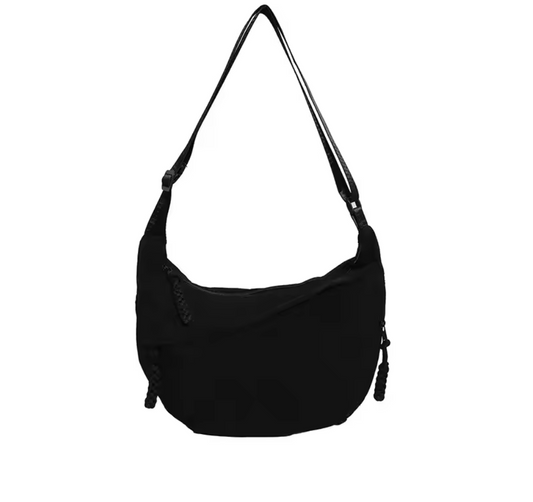 Canvas Umhängetasche Damen & Herren 25x5x37 cm – Minimalistische Crossbody Bag, einfarbig & trendig, große Kapazität, Freizeit & Alltag, 6 Farben