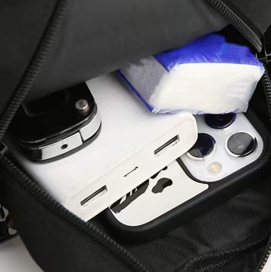 Herren Umhängetasche 18,5x14x5 cm – Nylon Schultertasche, kompakt & leicht, Crossbody Bag für Alltag, Schule & Freizeit, 5 Farben