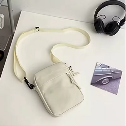 Herren Umhängetasche 18,5x14x5 cm – Nylon Schultertasche, kompakt & leicht, Crossbody Bag für Alltag, Schule & Freizeit, 5 Farben