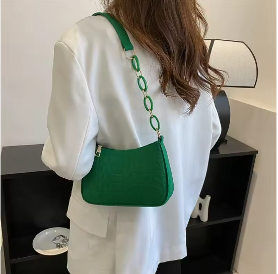 Retro Damen Schultertasche 2024 – Kleine quadratische Handtasche, elegant & minimalistisch, Unterarmtasche, Casual & Fashion Bag, 4 Farben