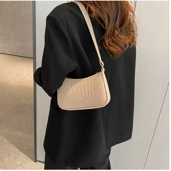Retro Damen Schultertasche 2024 – Kleine quadratische Handtasche, elegant & minimalistisch, Unterarmtasche, Casual & Fashion Bag, 4 Farben