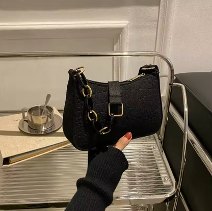 Retro Damen Schultertasche 2024 – Kleine quadratische Handtasche, elegant & minimalistisch, Unterarmtasche, Casual & Fashion Bag, 4 Farben