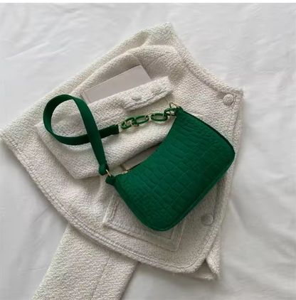 Retro Damen Schultertasche 2024 – Kleine quadratische Handtasche, elegant & minimalistisch, Unterarmtasche, Casual & Fashion Bag, 4 Farben