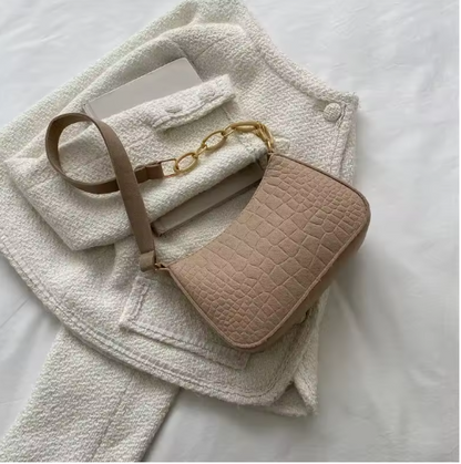 Retro Damen Schultertasche 2024 – Kleine quadratische Handtasche, elegant & minimalistisch, Unterarmtasche, Casual & Fashion Bag, 4 Farben