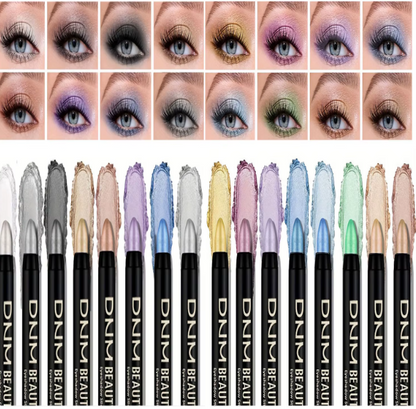 16 Farben Glitter Eyeliner – Wasserfester, langanhaltender Eyeliner mit Perlglanz, farbig & wischfest, präziser Liquid Eyeliner für Augen Make-up