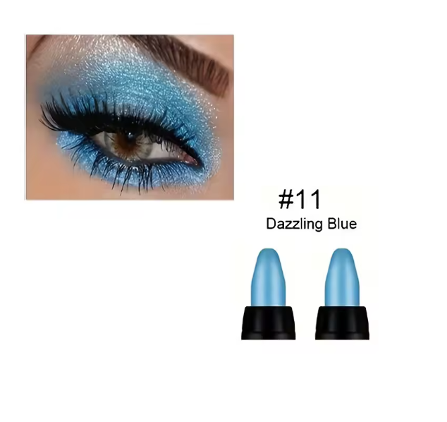 16 Farben Glitter Eyeliner – Wasserfester, langanhaltender Eyeliner mit Perlglanz, farbig & wischfest, präziser Liquid Eyeliner für Augen Make-up