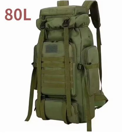 80L Outdoor Rucksack 70x33x19 cm – Taktischer Trekkingrucksack, großer Bergsteiger Rucksack, Wandern, Camping & Reisen, robust & wasserabweisend