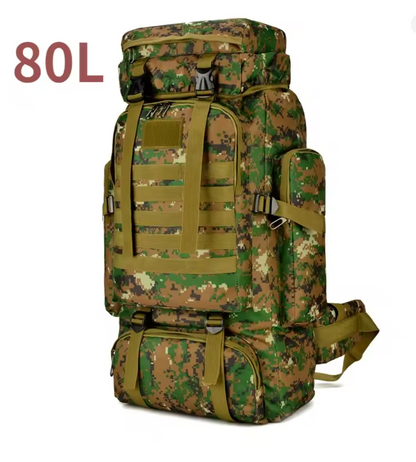 80L Outdoor Rucksack 70x33x19 cm – Taktischer Trekkingrucksack, großer Bergsteiger Rucksack, Wandern, Camping & Reisen, robust & wasserabweisend