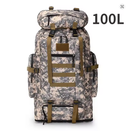 100L Outdoor Rucksack 90x40x30 cm – Taktischer Trekkingrucksack, großer Bergsteiger Rucksack, Wandern, Camping & Reisen, robust & wasserabweisend