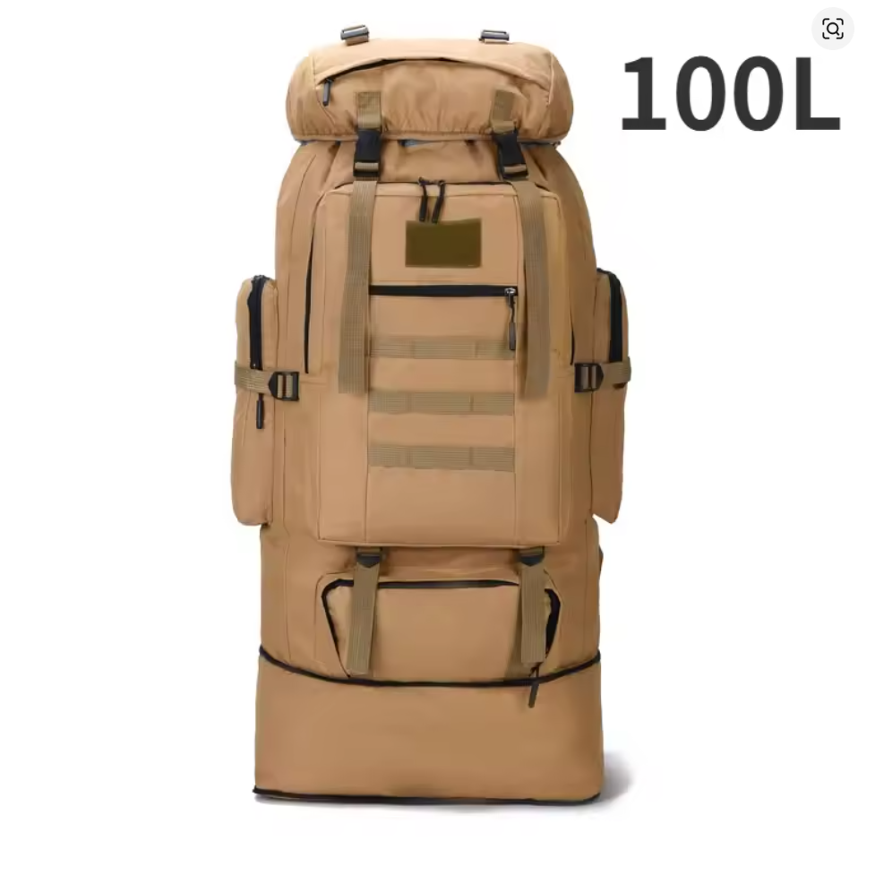 100L Outdoor Rucksack 90x40x30 cm – Taktischer Trekkingrucksack, großer Bergsteiger Rucksack, Wandern, Camping & Reisen, robust & wasserabweisend