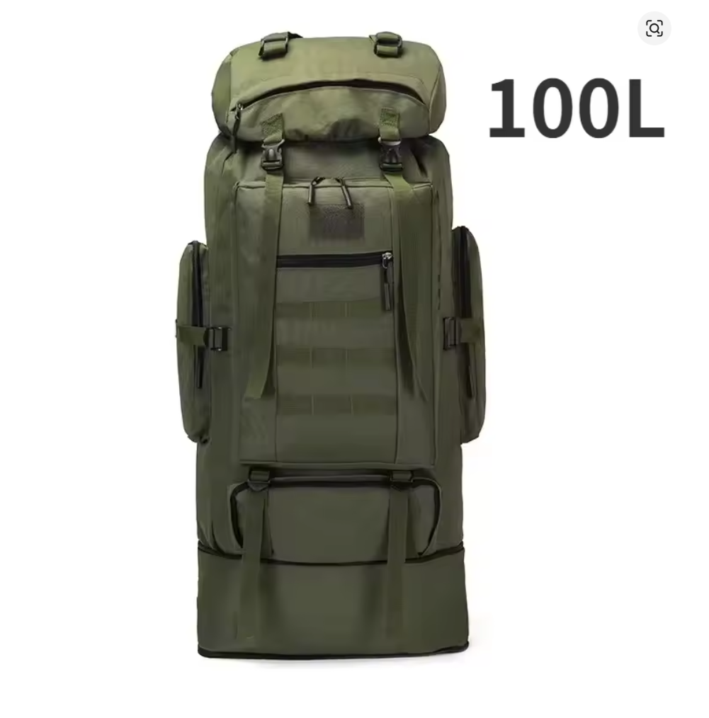 100L Outdoor Rucksack 90x40x30 cm – Taktischer Trekkingrucksack, großer Bergsteiger Rucksack, Wandern, Camping & Reisen, robust & wasserabweisend