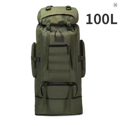 100L Outdoor Rucksack 90x40x30 cm – Taktischer Trekkingrucksack, großer Bergsteiger Rucksack, Wandern, Camping & Reisen, robust & wasserabweisend