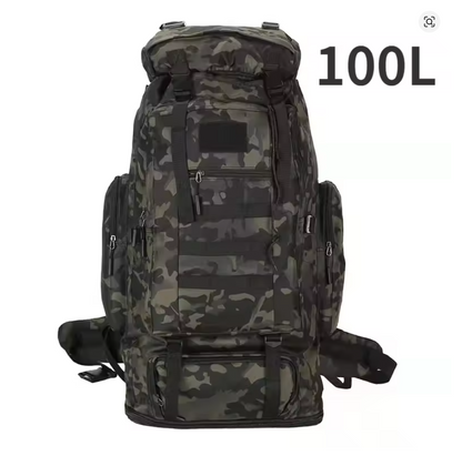 100L Outdoor Rucksack 90x40x30 cm – Taktischer Trekkingrucksack, großer Bergsteiger Rucksack, Wandern, Camping & Reisen, robust & wasserabweisend