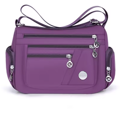 Damen Umhängetasche 25x19x10 cm – Nylon Handtasche aus Oxford-Stoff, leicht & robust, Schultertasche mit mehreren Fächern, Freizeit & Reisetasche, verschiedene Farben