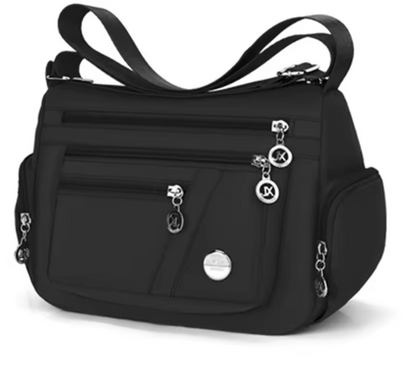 Damen Umhängetasche 25x19x10 cm – Nylon Handtasche aus Oxford-Stoff, leicht & robust, Schultertasche mit mehreren Fächern, Freizeit & Reisetasche, verschiedene Farben