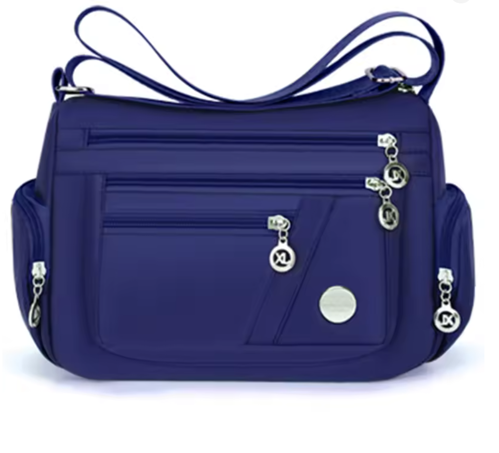 Damen Umhängetasche 25x19x10 cm – Nylon Handtasche aus Oxford-Stoff, leicht & robust, Schultertasche mit mehreren Fächern, Freizeit & Reisetasche, verschiedene Farben