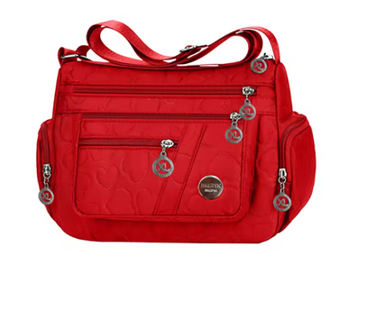 Damen Umhängetasche 25x19x10 cm – Nylon Handtasche aus Oxford-Stoff, leicht & robust, Schultertasche mit mehreren Fächern, Freizeit & Reisetasche, verschiedene Farben