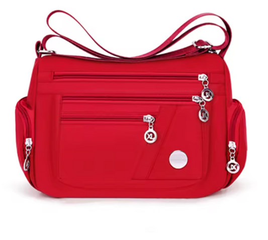 Damen Umhängetasche 25x19x10 cm – Nylon Handtasche aus Oxford-Stoff, leicht & robust, Schultertasche mit mehreren Fächern, Freizeit & Reisetasche, verschiedene Farben